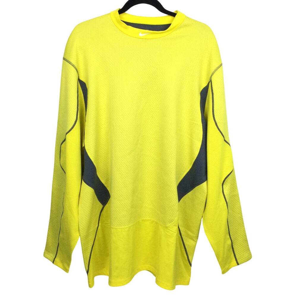 Nike Pro Combat Dri Fit Breathable Crewneck Center Swoosh Compression Shirt 3XL